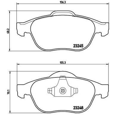 Brembo P28023 Plaquettes de Frein Avant