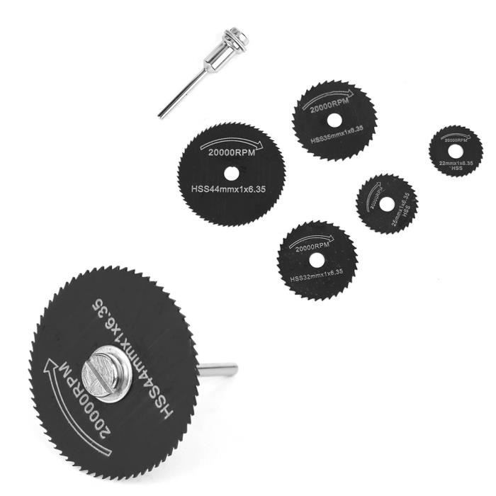 Jeu D'adaptateurs D'arbre Pour Scie - Compatible Axes 3,17 à 8 Mm Vers Trou Lame 6 Mm