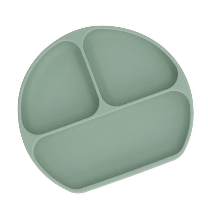 Assiette Bébé Ventouse Inox 316 Avec Couverts - Compartiments, Couvercle Anti-poussière - Joyan