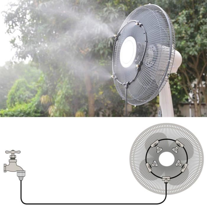Kit De Brumisation Pour Ventilateur Extérieur 8m - Rafraîchissement Instantané Jardin Et Terrasse
