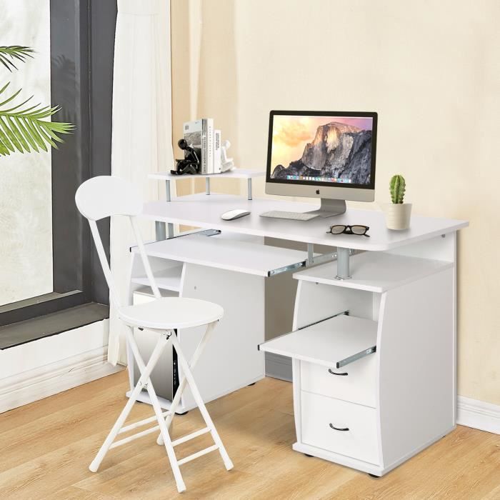 LIFEZEAL Bureau Enfant avec Chaise en Bois, Table d'Etude avec Casier et Etagère, Table 90x45x86cm avec Charge de 90kg, Chaise avec Charge de 50kg, Garçon Fille 3 Ans (Bleu