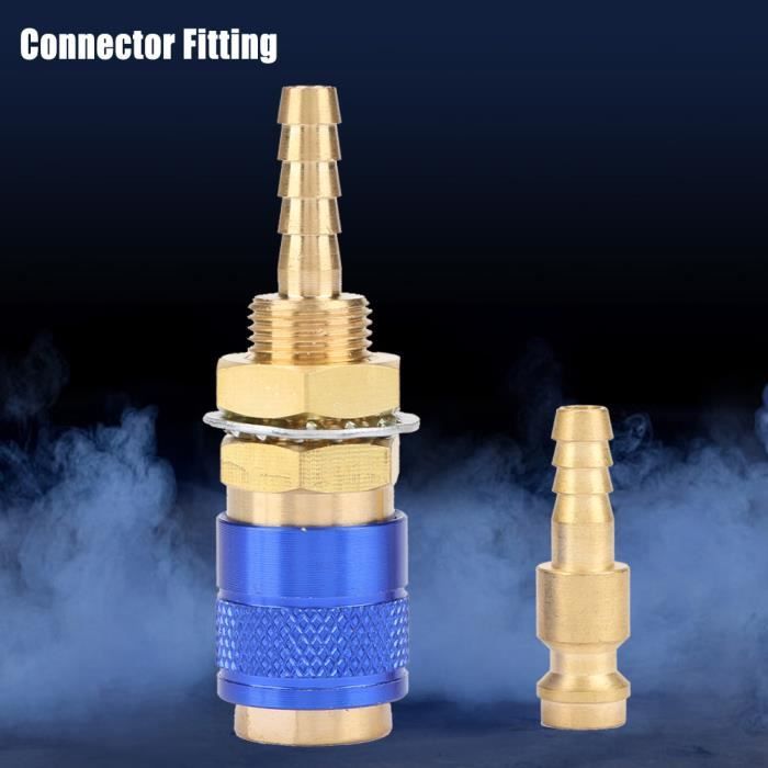 Lot De 3 Connecteurs Rapides En Laiton Pour Tube 10mm - Raccords Gaz Et Eau Pour Torches TIG 12/18/20/27