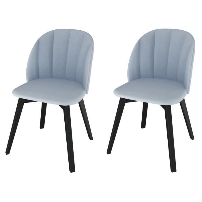 Chaise De Salle à Manger En Bois Noir Venise Avec Siège Rembourré Gris Clair - Neuve, Assemblée