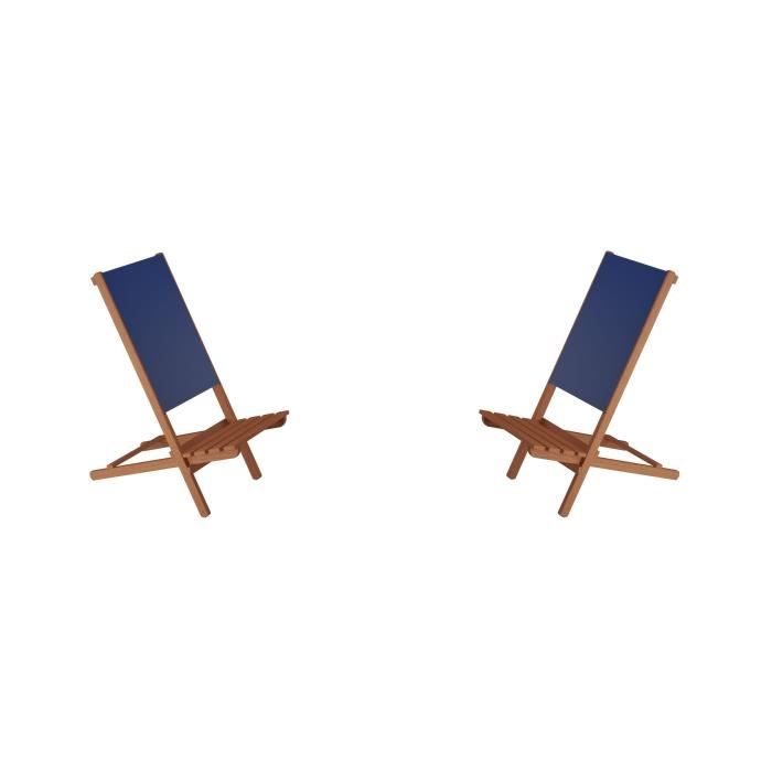 chaise pliante en bois avec table, chaise de plage, siège de pêche, tissu bleu v-10-364 [double]
