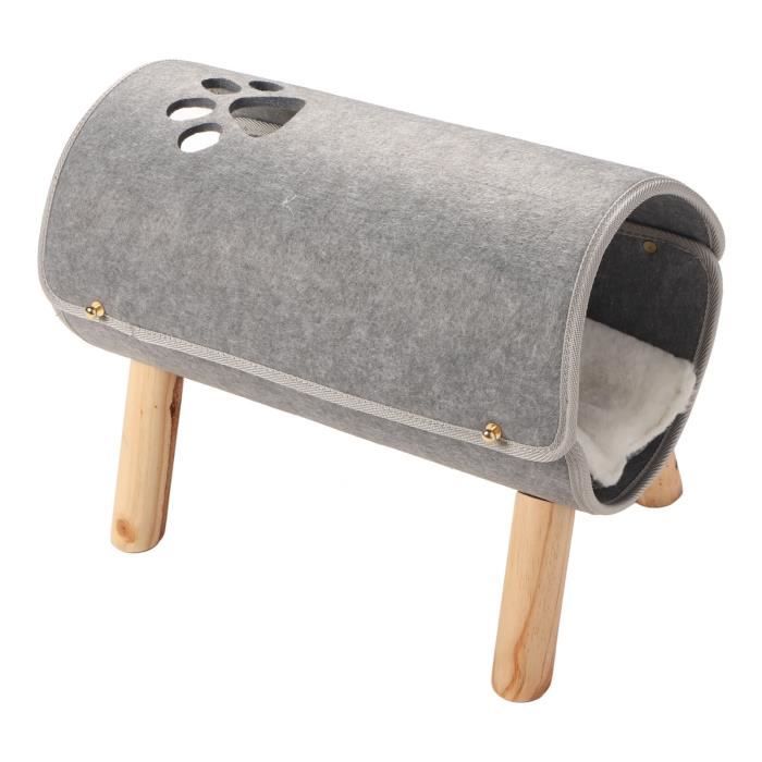 Tunnel Lit Pour Chat - Maison Pliable Douillette Avec Poches, Jouets, Pour Intérieur, Taille S (55x40 Cm)