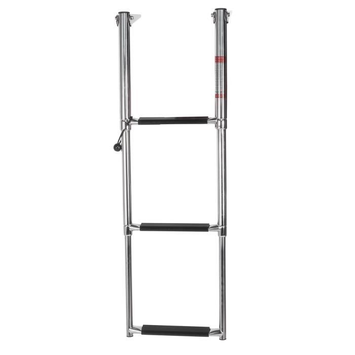 GATE14® Échelle En Corde Pour Bateau - 3 Marches Plastique 87 X 30 Cm - Léger Et Robuste