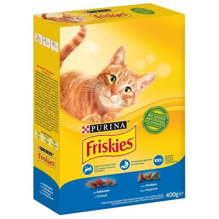 Meilleurs prix pour Alimentation pour chat - FRISKIES - Boîte Sec Salmone/verdure - 400 gr - Moins de 1 kg