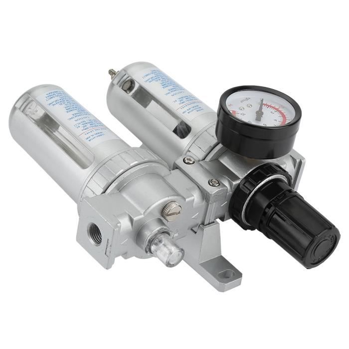 Régulateur Filtre à Air Comprimé - Combo Filtre + Régulateur - BSP1/2 - Pour Compresseur - Piège à Eau Intégré