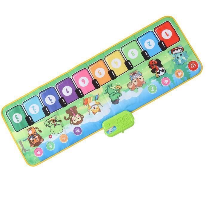 Tapis Musical Piano Enfant Dès 3 Ans – Jouet Interactif Lumineux Avec Sons, Instruments & Modes Apprentissage – Idéal Éveil Musical