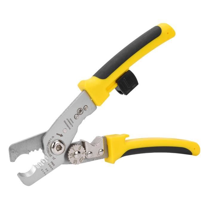 Pince Multifonction 5 Têtes Interchangeables - Dénuder, Sertir, Couper - Pour Électricien Et Bricolage - 11