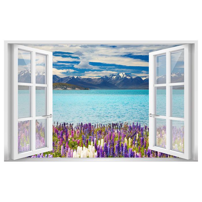 Affiche Wallario Avec Effet Fenêtre – Illusion D’une Mouette