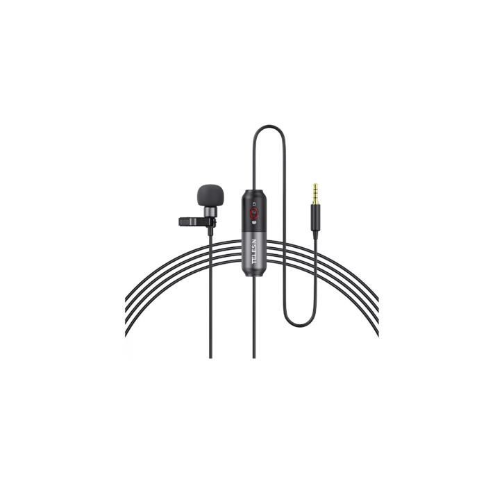 GEEKRIA Micro Cravate XLR 48V – Omnidirectionnel, Réduction Bruit HD, 1.2m – Pour FIFINE SC3, MAONO G1 NEO, Caméscope