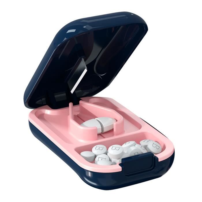 Coupe-comprimé Portable Avec Compartiment De Stockage – Pour Médicaments Quotidiens Et Voyages – Compact Et étanche - 3