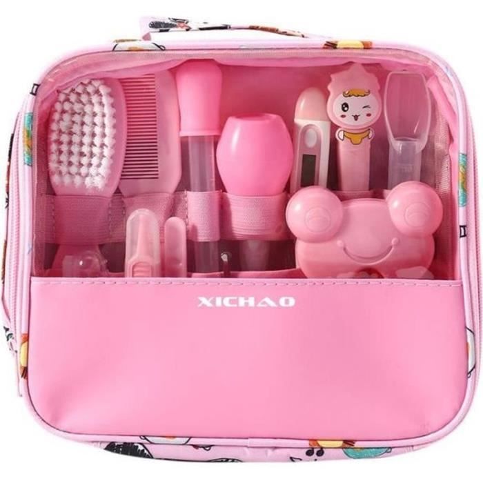 RoseFlower Trousse De Soin Bébé Tout-en-Un - Kit Complet Hygiène Et Toilette Avec Accessoires Pour Nouveau-Né