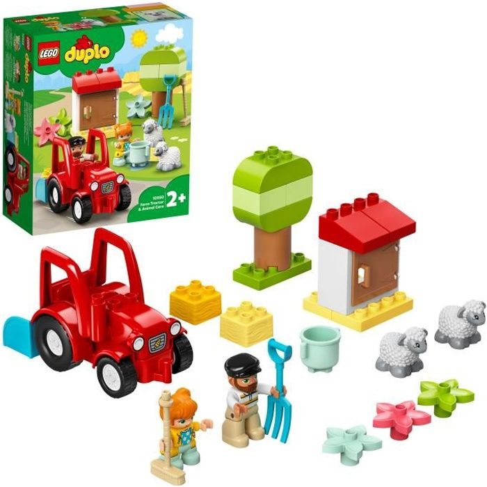 LEGO® 10950 DUPLO® Town Le Tracteur et Les Animaux Jouet avec Figurine du  Mouton pour Enfant de 2 ans et + - Cdiscount Jeux - Jouets
