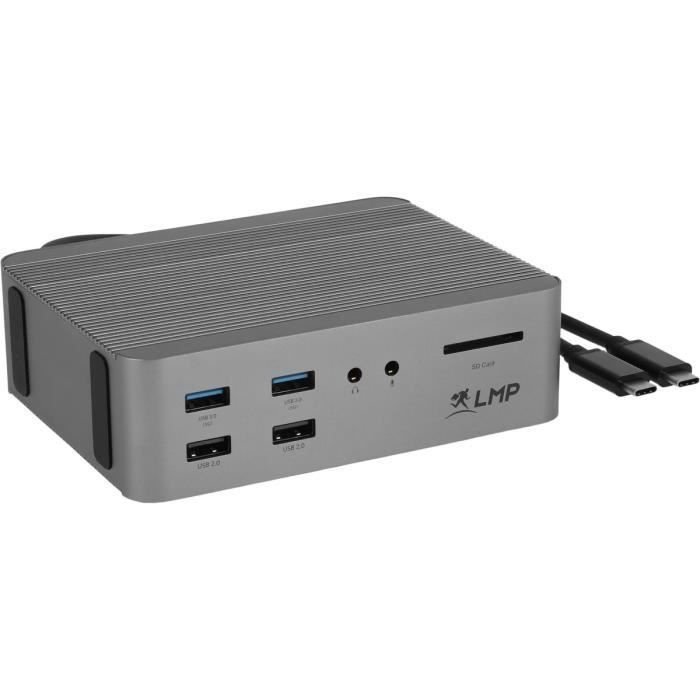 LMP USB-C SuperDock 4K - Dock USB-C 15 ports Gris Sidéral
