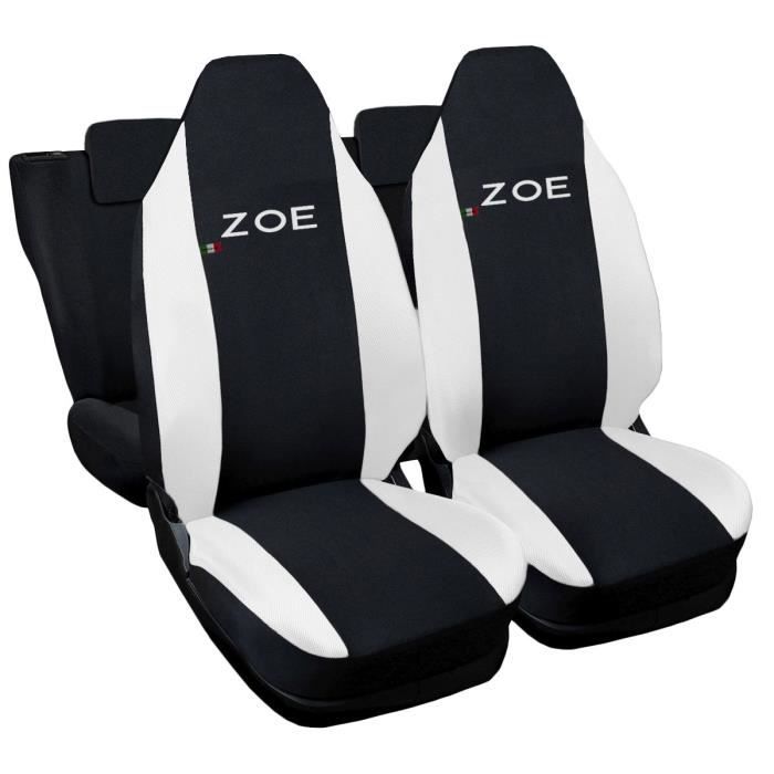 Lupex Shop Housses de siège auto compatibles pour Zoe Noir Blanche