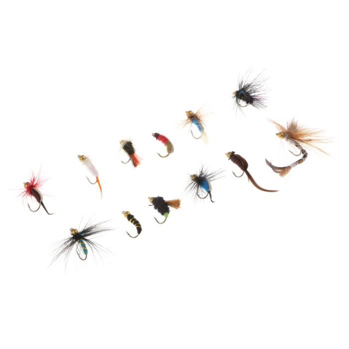 Lot De 12 Mouches De Pêche Nymphes à Oreilles De Lièvre Dorées - Appâts Truites Efficaces Toute L'Année