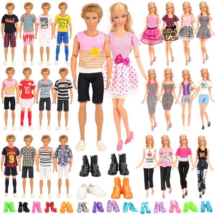 Miunana 20 accessoires pour poupées = 10 robes de mode 10 chaussures pour poupées de 11,5 pouces. 