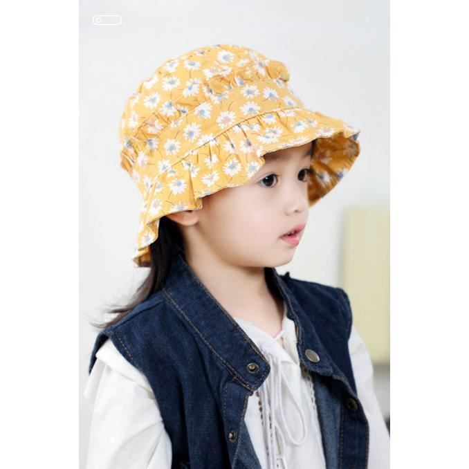 Chapeau Bob Bebe Fille Chapeau De Soleil Bebe Enfant Fille En Coton Respirant Pliable Protection Anti Uv Solaire Pour 1 3 Ans Cdiscount Pret A Porter