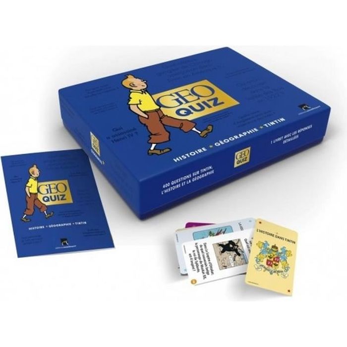 Coffret Jeux Geo Quiz 240 Questions Moulinsart Tintin Cdiscount Librairie Coffret Jeux Geo Quiz 240 Questions Moulinsart Tintin Cdiscount Librairie