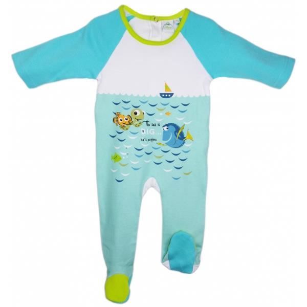 Dors Bien Bebe Disney Nemo Turquois 100 Coton Dors Bien Garcon Pyjama Bebe Garcon Disney Grenouillere Bebe Garcon Marque Turquois Cdiscount Pret A Porter