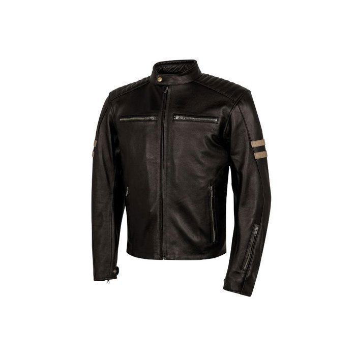 Moore - Blouson cuir moto LEGEND - Noir