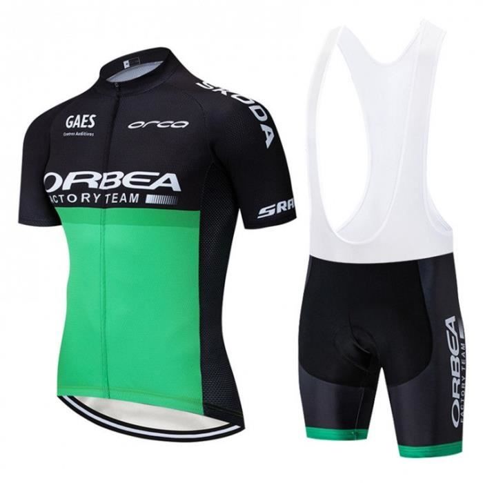 MTBHW Homme Maillot de Cyclisme Manches Courtes et Cuissard avec Coussin Professionnel Séchage Rapide MTBHW Homme Maillot de Cyclisme Manches Courtes et Cuissard avec Coussin Professionnel Séchage Rapide