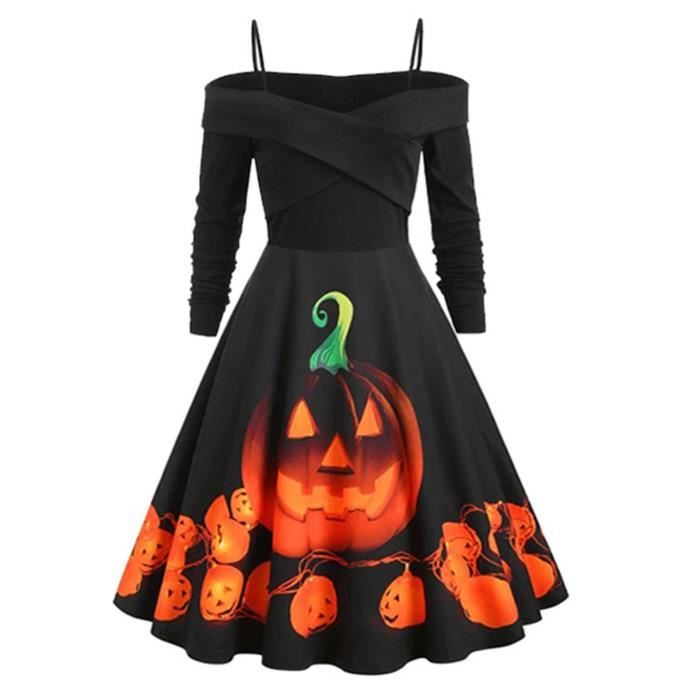 FOCUSNORM Chandails D'Halloween Pour Garçons Et Filles En Coton Witch Pumpkin Lettre Ghost Manches Longues
