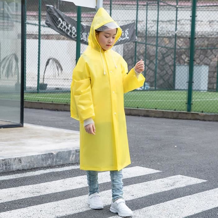 Veste De Pluie Légère Pour Enfants - Imperméable, Doublée Polaire, Capuche Réglable, Poches Zippées