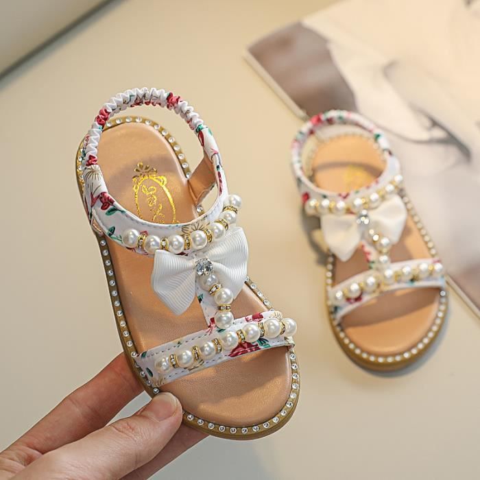 Sandales Filles Accessorize Avec Perles - Taille UK 10 (pointure Enfant) - Occasion