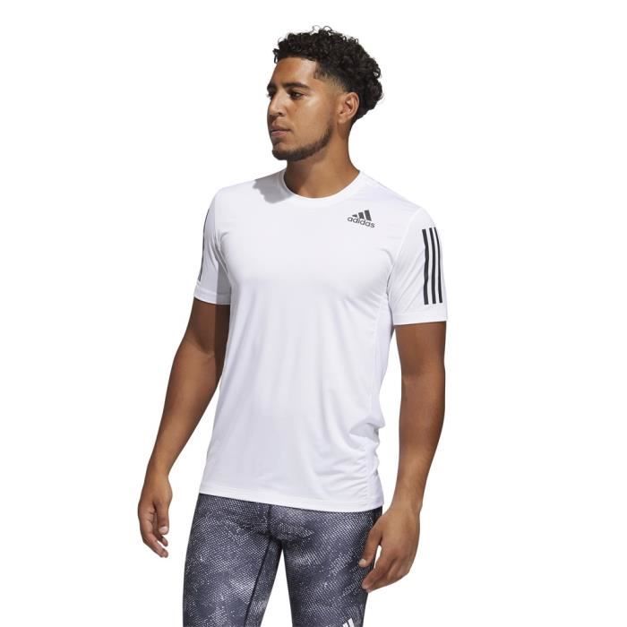 T-shirt ADIDAS Techfit Fitted 3STRIPES Blanc - Homme/Adulte Blanc