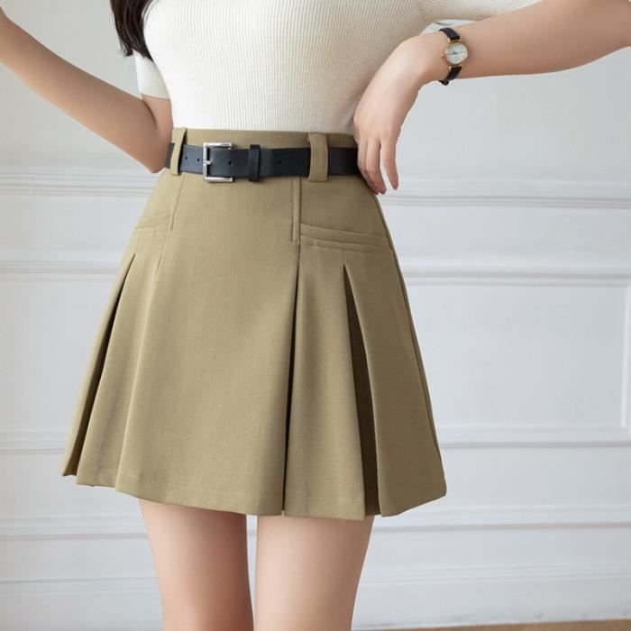 Jupe Plissée Femme Mi-longueur Taille Haute - Brillant Métallique - Polyester - Neuf Avec étiquettes