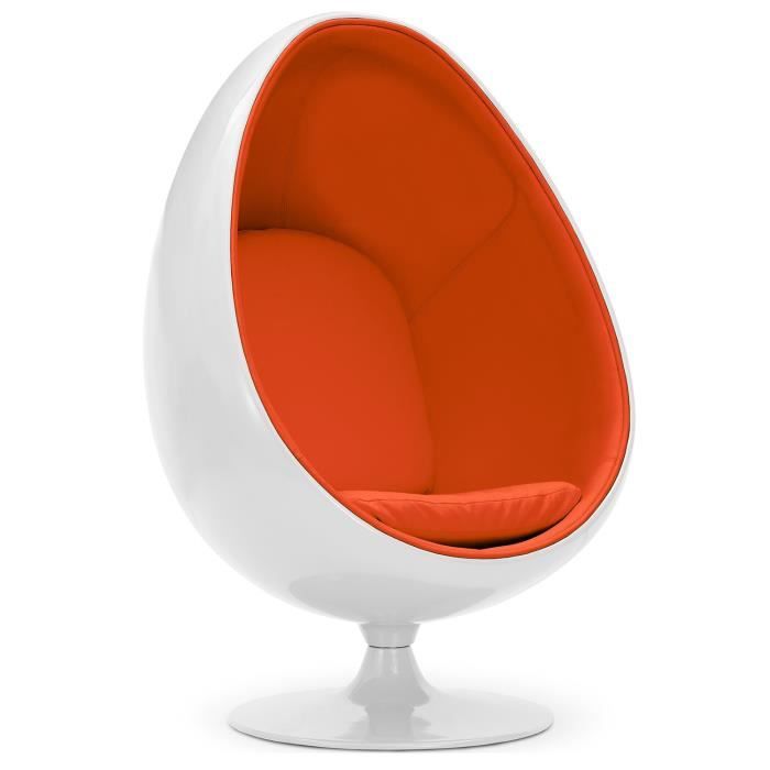 Fauteuil Oeuf Ball Pod Chair Orange Cdiscount Maison