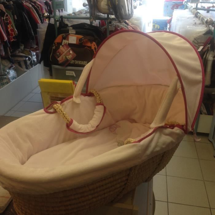 Couffin En Osier Rose Noukies Cdiscount Puericulture Eveil Bebe