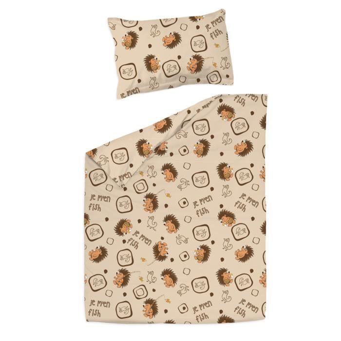 Herisson Housse De Couette 80x1 Cm Et Taie D Oreiller 30x40 Cm Pati Chou 100 Coton Parure De Lit Pour Bebe Cdiscount Puericulture Eveil Bebe
