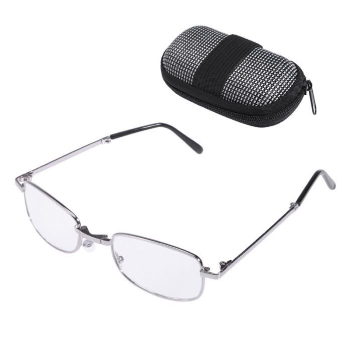 Folding Reading Glasses Nose Clip with Mini Case Wiping Cloth Portable