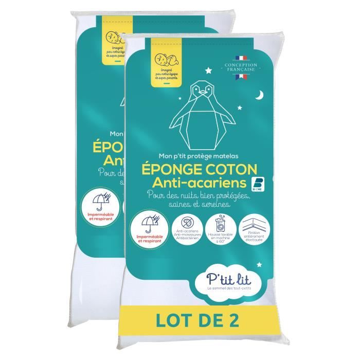 Lot de 2 Protèges Matelas Bébé Anti Acariens - 60x120 cm - Alèse Imperméable - Bouclette 100% coton - Absorbant Lot de 2 Protèges Matelas Bébé Anti Acariens - 60x120 cm - Alèse Imperméable - Bouclette 100% coton - Absorbant