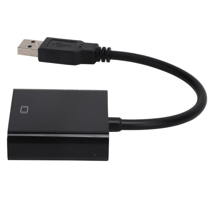 Adaptateur USB 3.0 Vers VGA 1080p – Convertisseur Externe Multi-Écrans Pour PC Portable, Windows 7/8/10, Moniteur VGA, Projecteur, TV