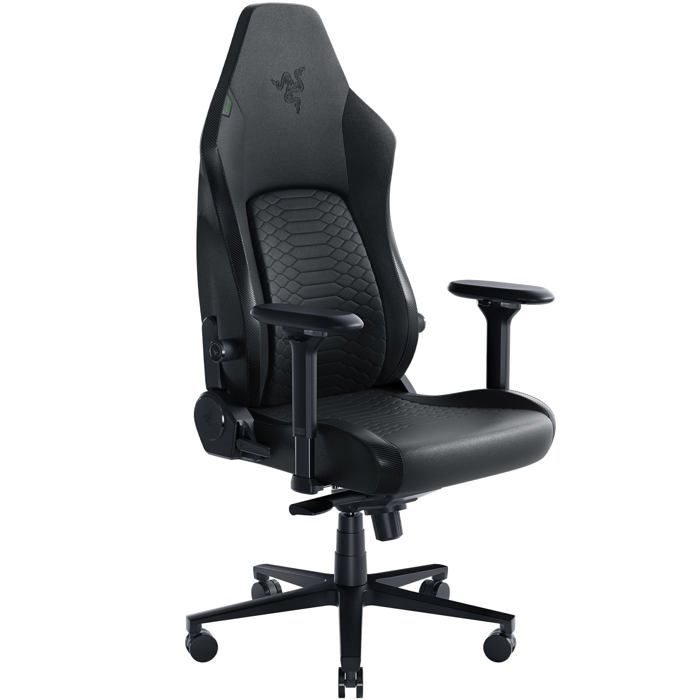 Chaise de Jeu Razer Iskur V2 - Support Lombaire Adaptatif - Cuir synthétique de qualité EPU - Noir