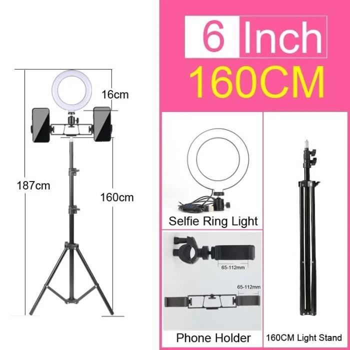 Anneau Lumineux LED Rio - 25cm Pliable, 10 Niveaux Luminosité, Support Téléphone Inclus