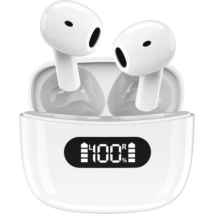 Écouteurs Bluetooth 5.3 Sans Fil Avec Réduction De Bruit D'appel - Qualité Hi-Fi, étanches - Neuf, Garantie 2 Ans