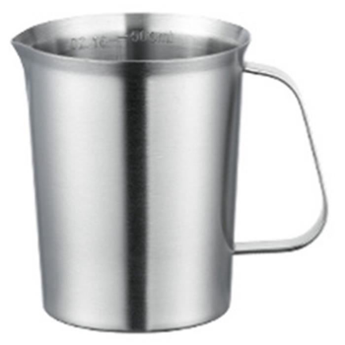 LATRAT Gobelet doseur en verre avec graduation - Pour la cuisine - Pichet à lait avec balance - Pour lait, café, expresso - Outil de cuisson - 100 ml