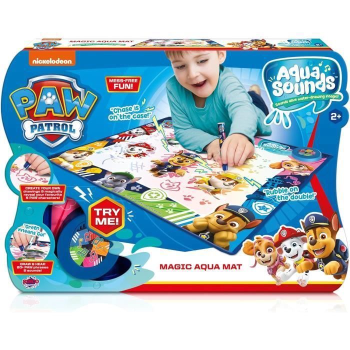 Tapis de dessin interactif - SPIN MASTER - Pat Patrouille - Stylo à eau - Sons et personnages - 26 cm