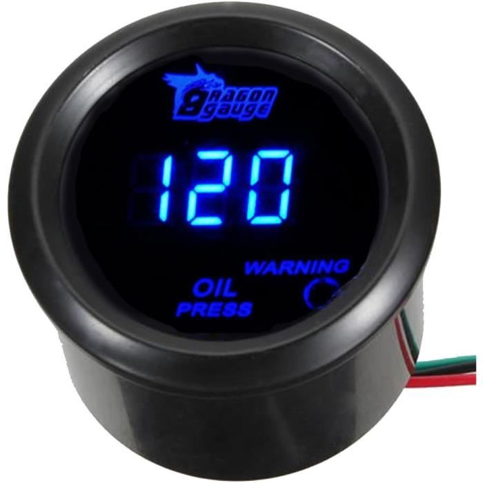 Mintice™ Jauge Température Eau Numérique 52mm LED Rouge - Indicateur Moteur Voiture