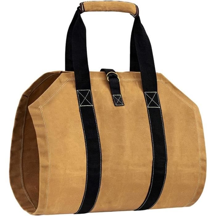 Grand Sac De Rangement épais Pour Bûches De Bois De Chauffage En Toile Cirée Sac De Rangement Pour Outils De Cheminée