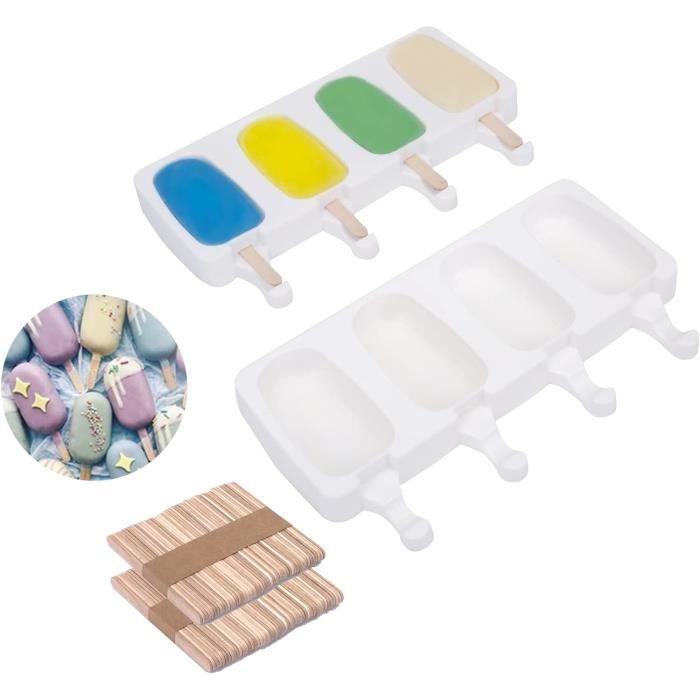 Grands Moules à Glace En Silicone 2 Pièces Avec 100 Bâtons, Sacs Et Accessoires - Sans BPA
