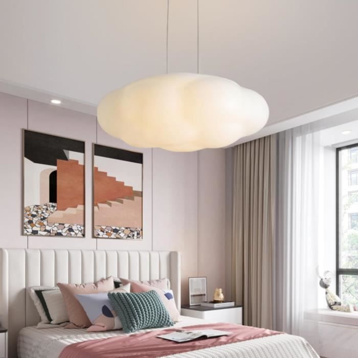 Lustre Nuage LED 21W - 3 Températures De Lumière, Télécommande - Pour Chambre Enfant, Salon, Décoratif