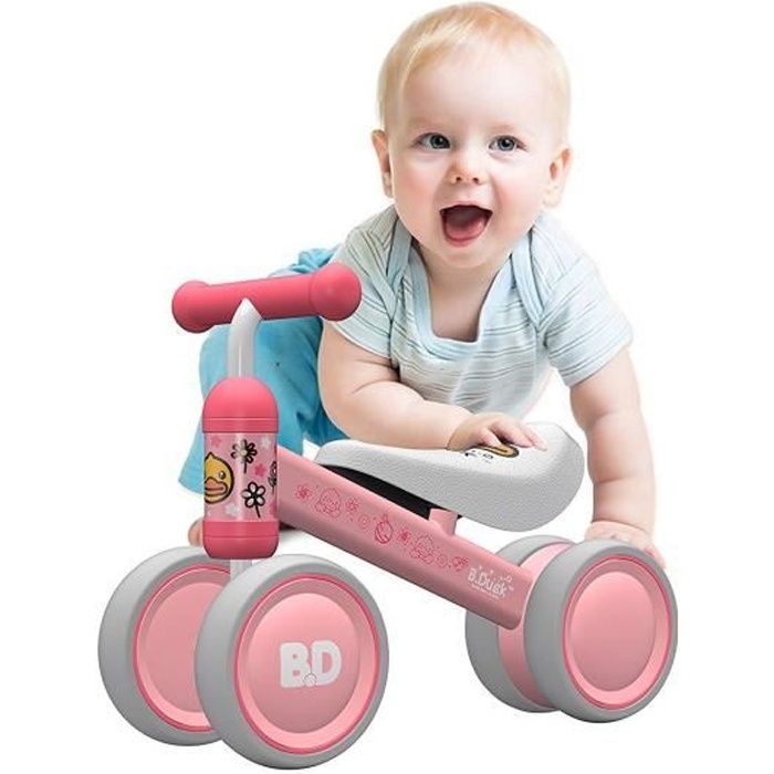 Swarey Velo Enfant 1 An Porteur Bebe Moto Jouet Enfant 10 18 Mois Vehicule Sans Pedale Canard Rose Cdiscount Jeux Jouets