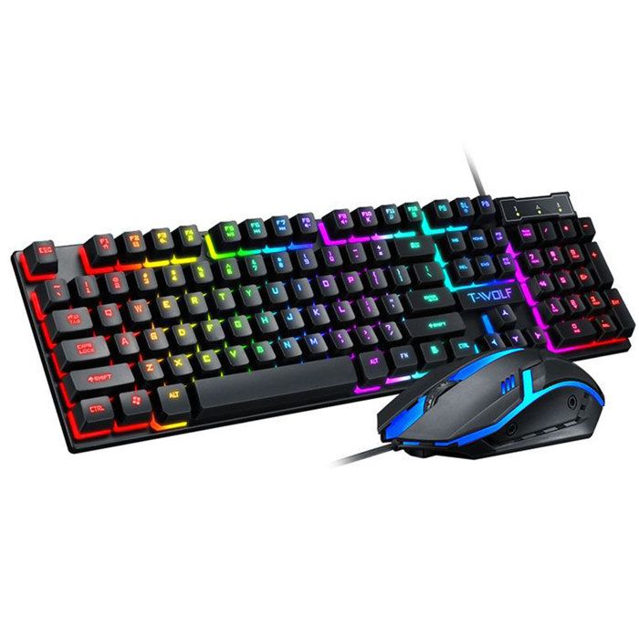 TD® Souris Gamer RGB Filaire Optique 17 Boutons Noire et Jaune / Port USB / Réactivité ultra-rapide / 12 000 dpi / Lumineuse LED